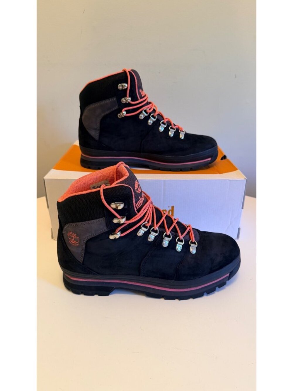 Timberland Euro Hiker Womens Waterproof Hiking Boots Black Nubuck Size 10